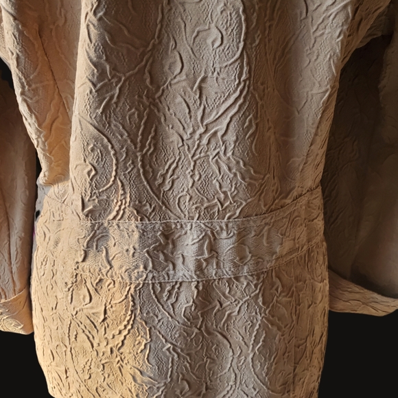 Coldwater Creek Unique Faux Suede Textured Top 3/4 Sleeve Size M - Picture 4 of 10